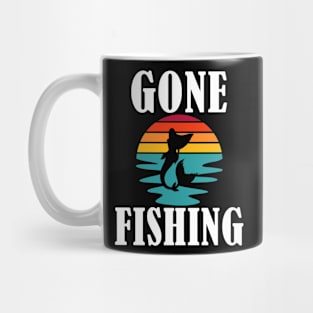 Gone Fishing Mermaid Sunset Mug